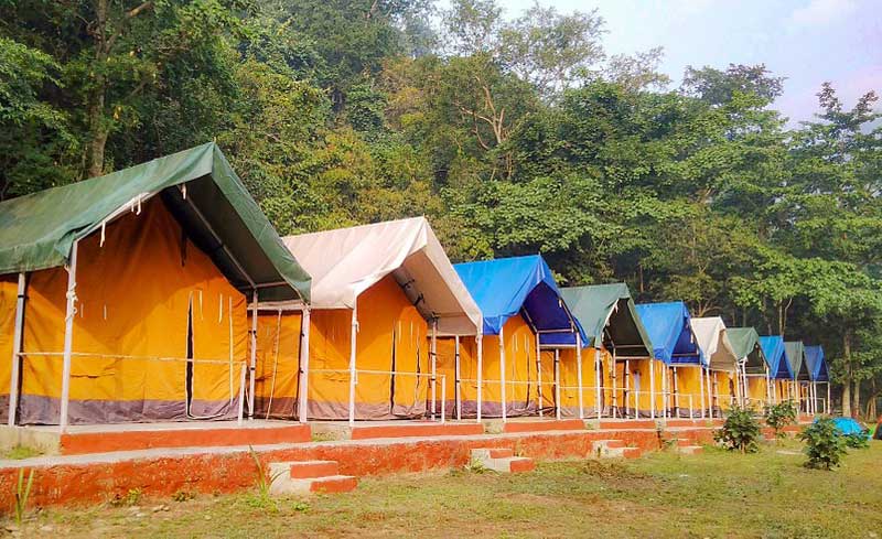 luxury campsite near ganga